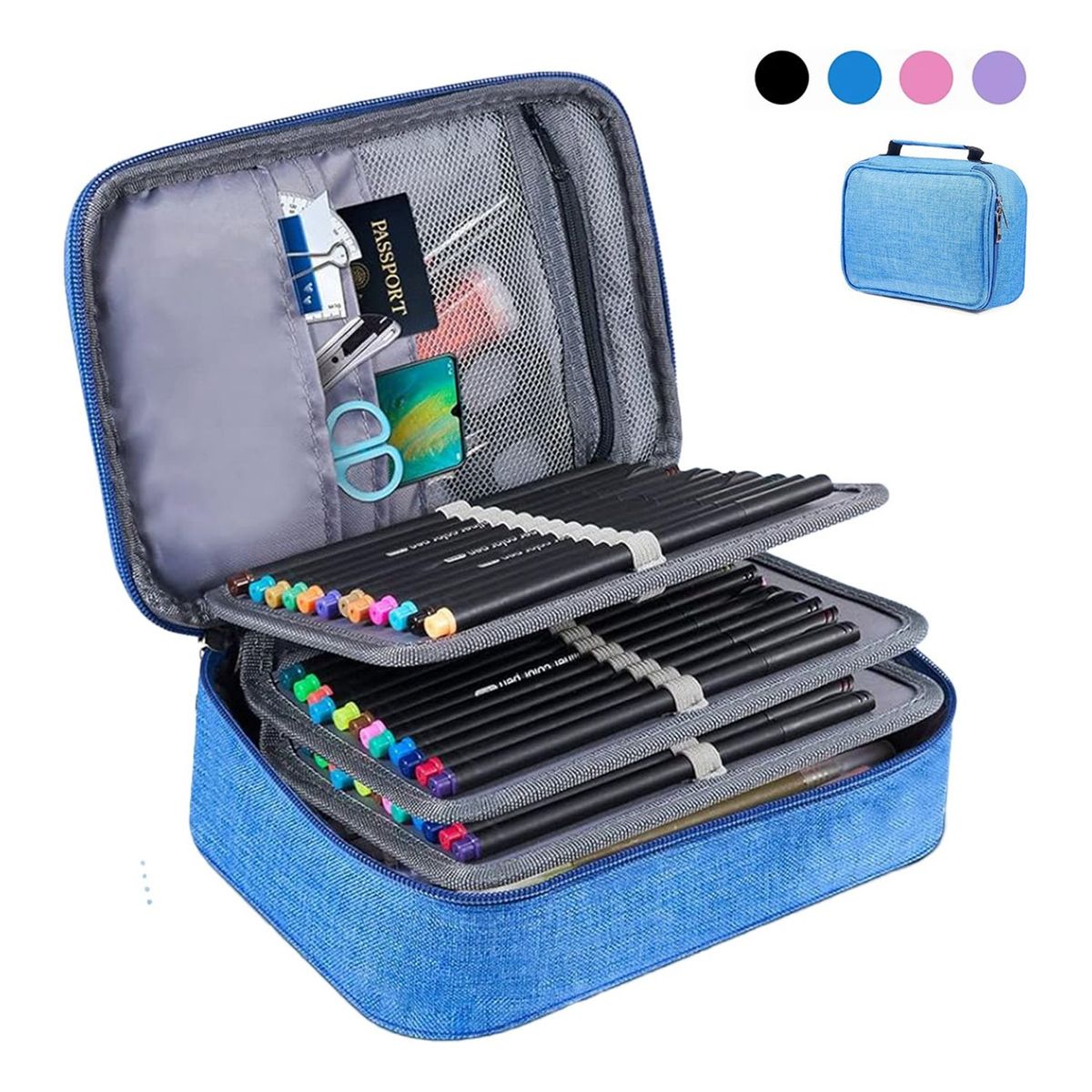 TIOZONEY - Estuche Para Lapices 72 Ranuras Lapiceras Organizadoras