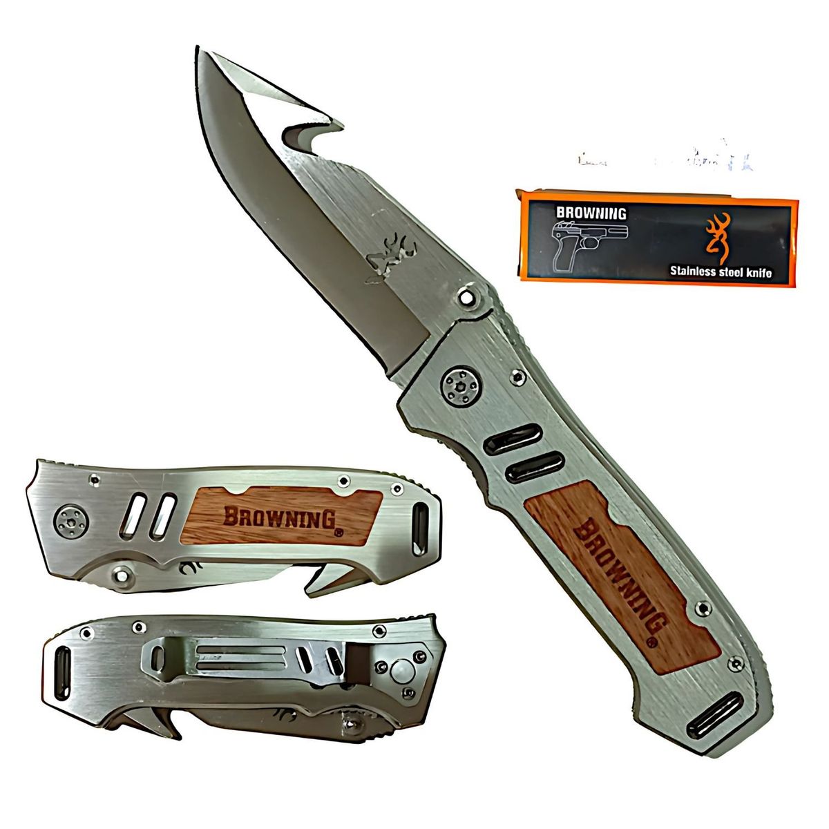 BROWNING - Navaja Táctica Plegable - Cuchillo de Supervivencia y Caza