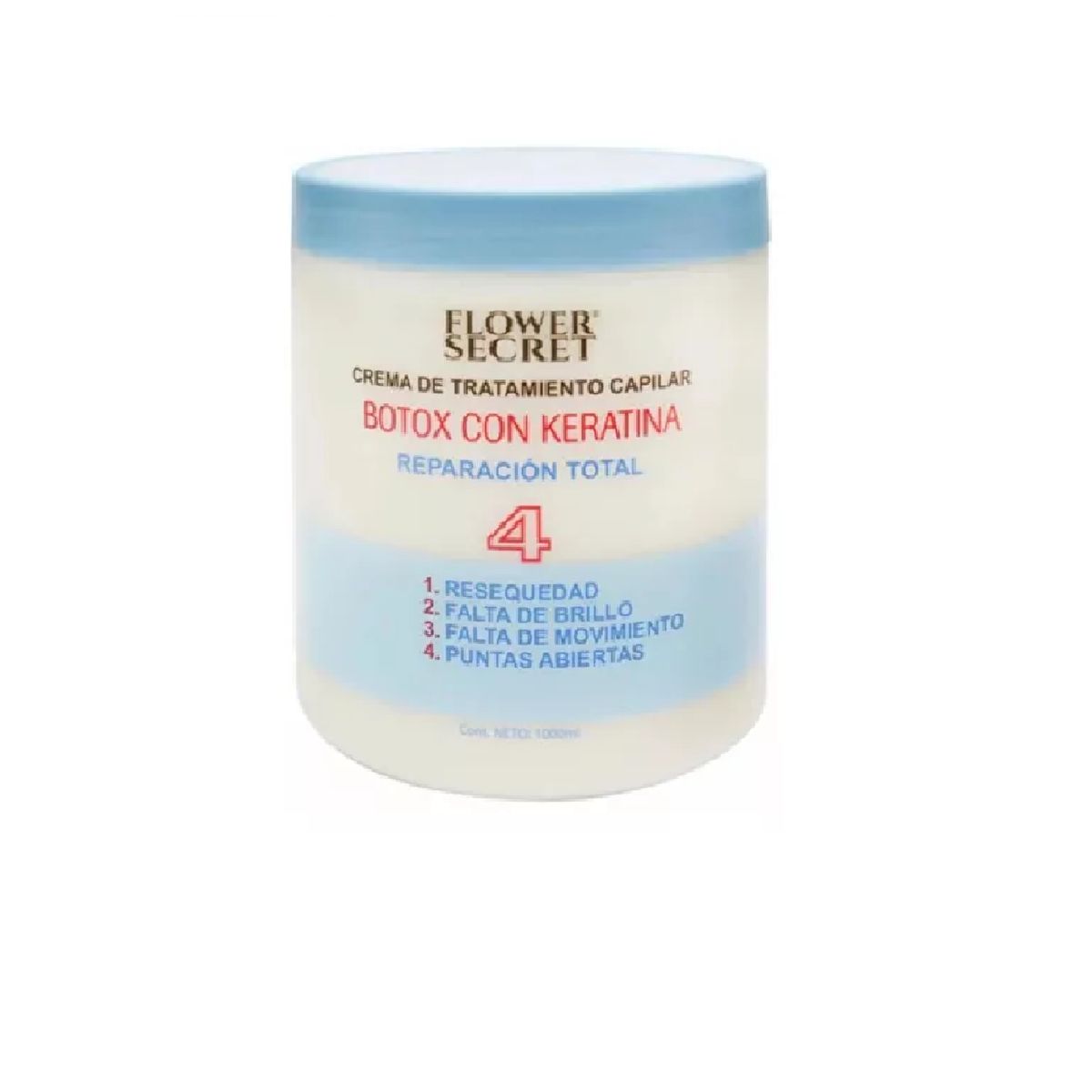 FLOWER SECRET - Crema Reparacion Profunda Total 4 Para Pelo 1000ml Protector