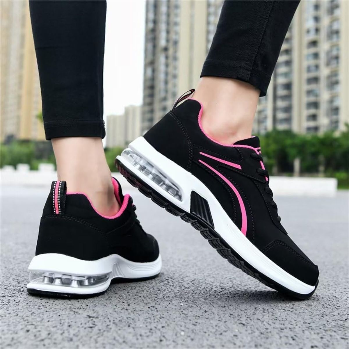 TIOZONEY - Zapatillas casuales para Mujer -Rosa