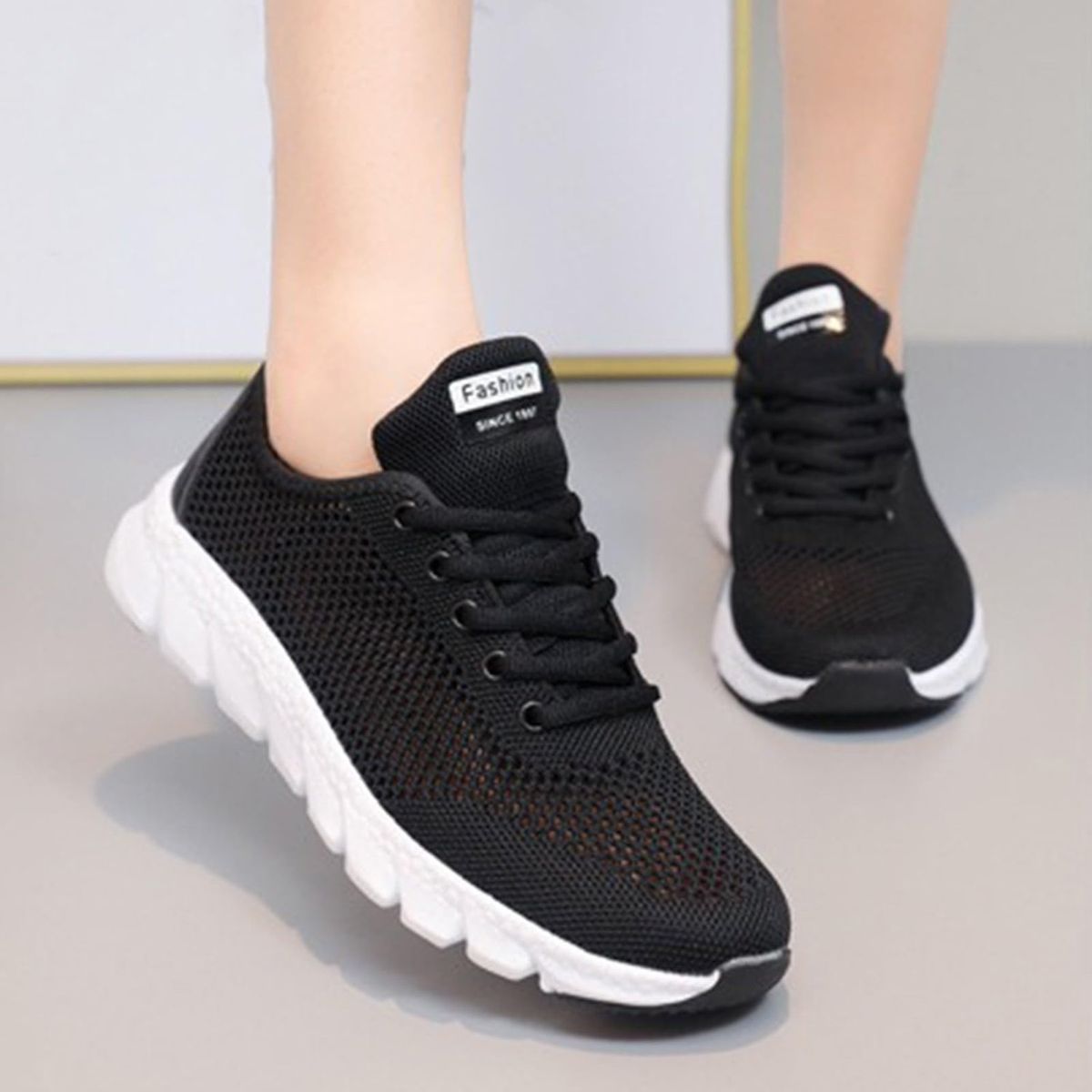 TIOZONEY - Zapatillas casuales para Mujer - Negro