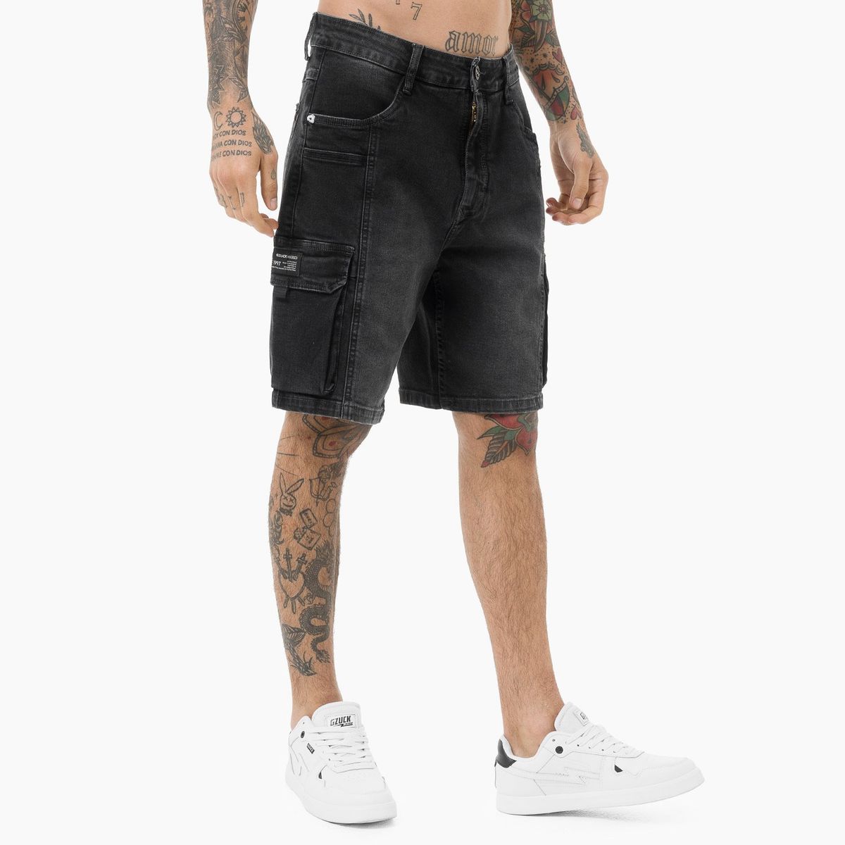 GZUCK - Bermuda Cargo Denim Stretch Forod Gzuck