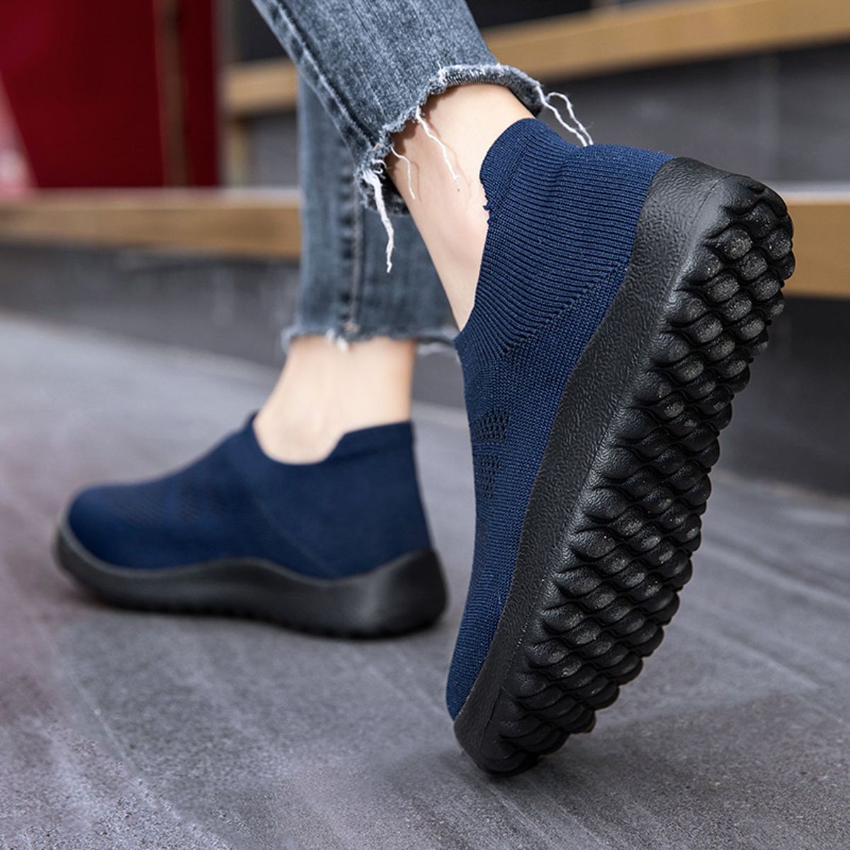 TIOZONEY - Zapatillas casuales para Mujer - Azul