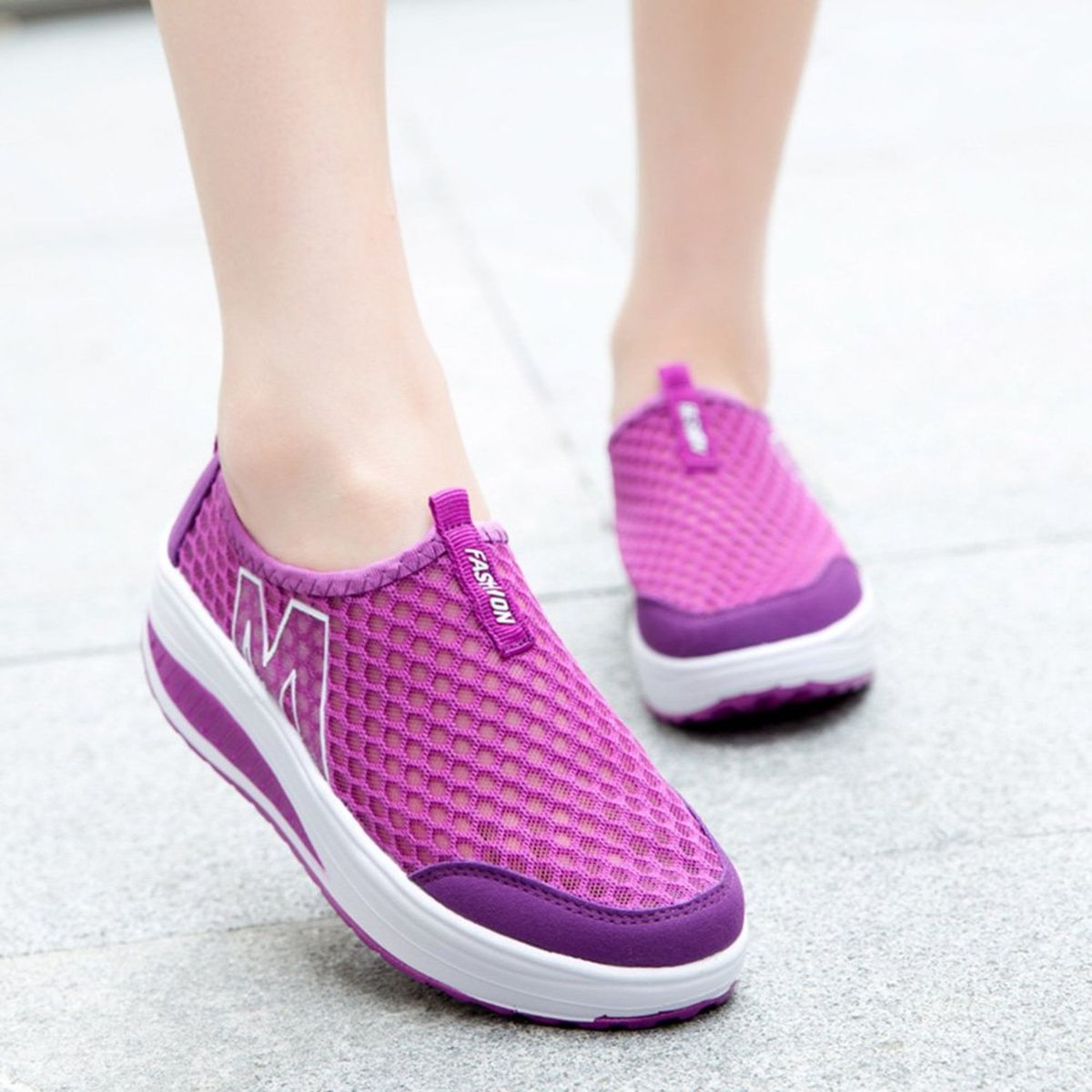 TIOZONEY - Zapatillas casuales para Mujer - Morado
