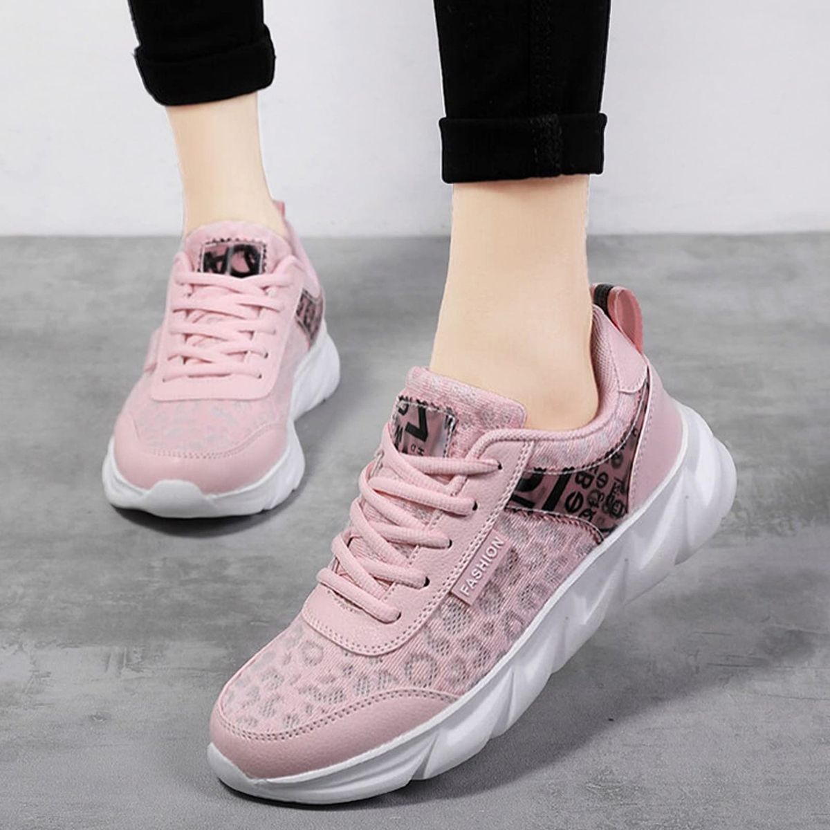 TIOZONEY - Zapatillas casuales para Mujer - Rosa