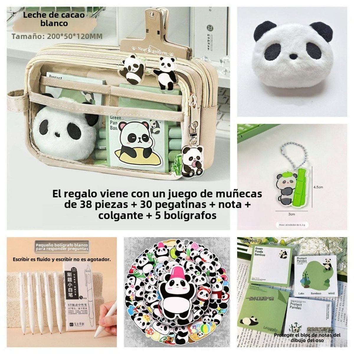 TIOZONEY - Estuche para bolígrafo de estudiante Panda