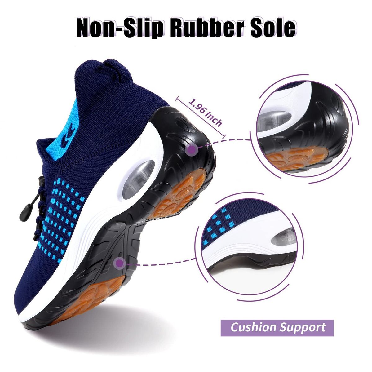 TIOZONEY - Zapatillas casuales para Mujer - Azul