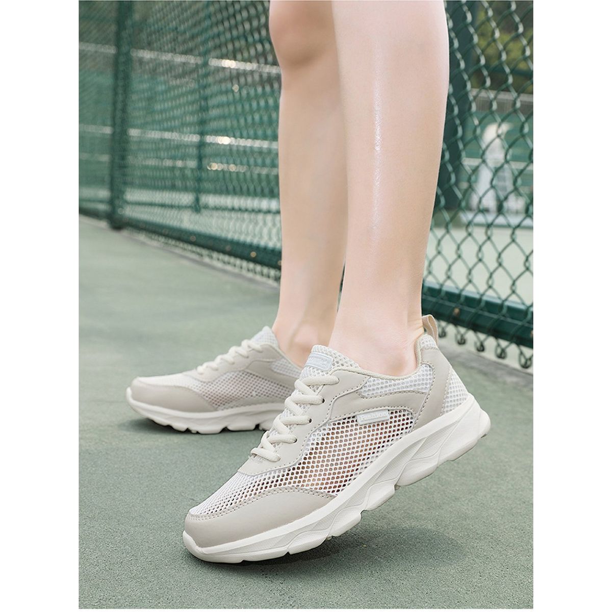 TIOZONEY - Zapatillas casuales para Mujer - Beige