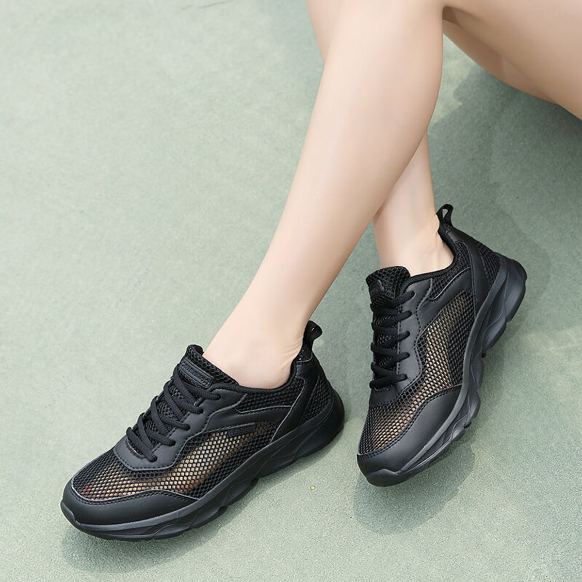 TIOZONEY - Zapatillas casuales para Mujer - Negro