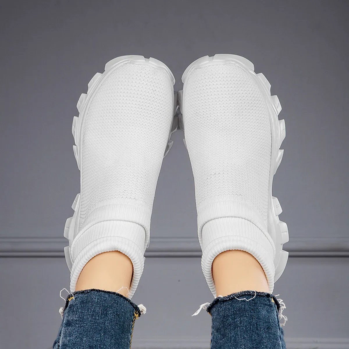 TIOZONEY - Zapatillas casuales para Mujer - Blanco