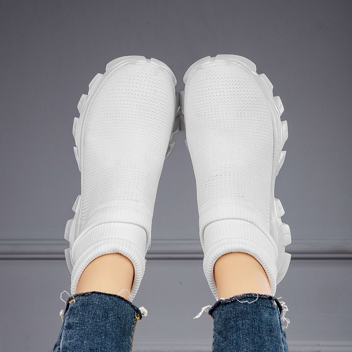 TIOZONEY - Zapatillas casuales para Mujer - Blanco