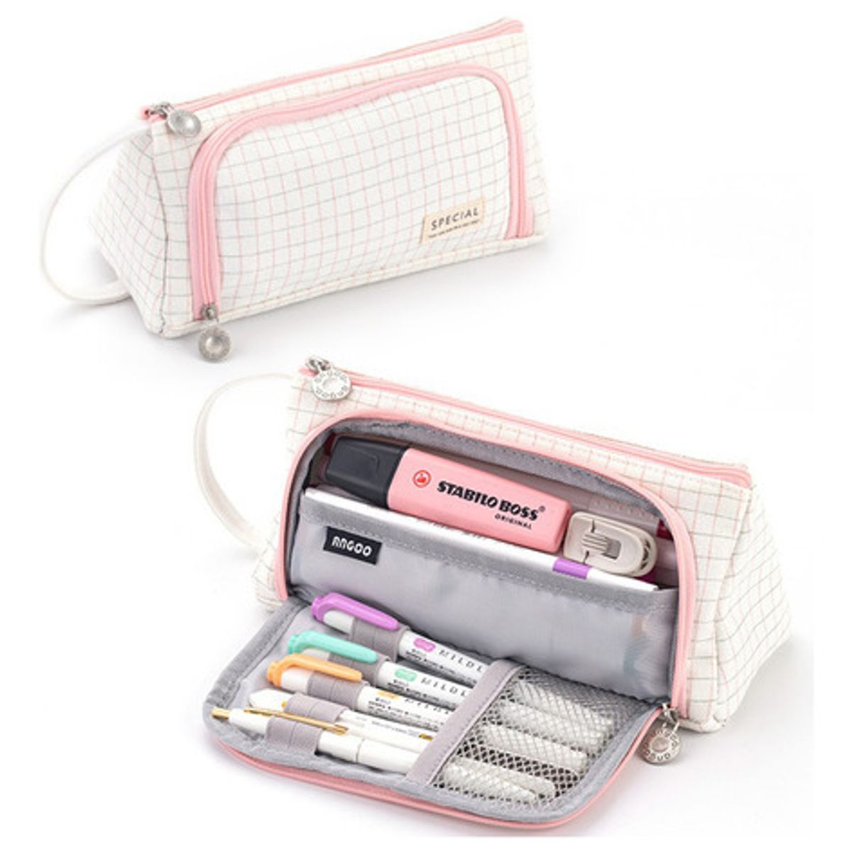 TIOZONEY - Estuche Para Bolígrafo De Barco De Doble Capa Multiusos