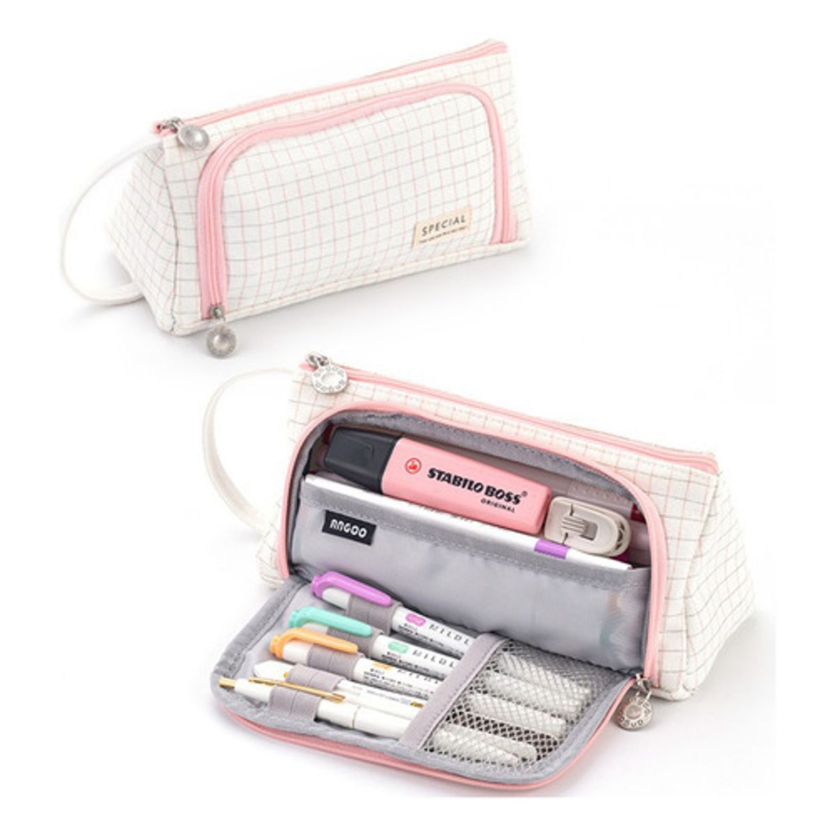 TIOZONEY - Estuche Para Bolígrafo De Barco De Doble Capa Multiusos