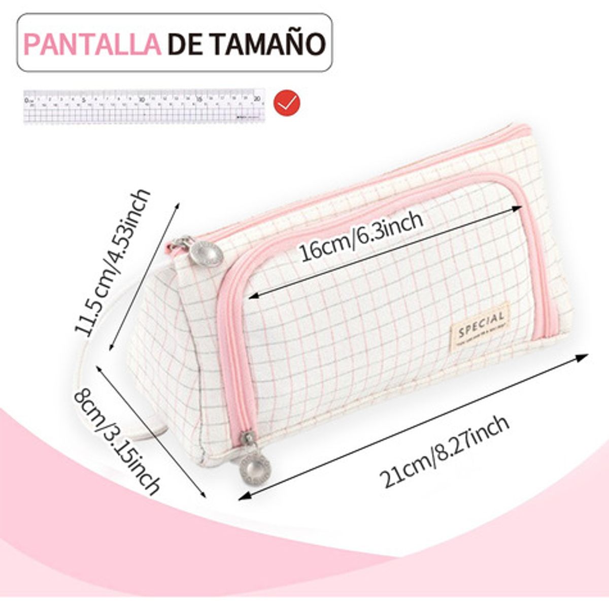 TIOZONEY - Estuche Para Bolígrafo De Barco De Doble Capa Multiusos