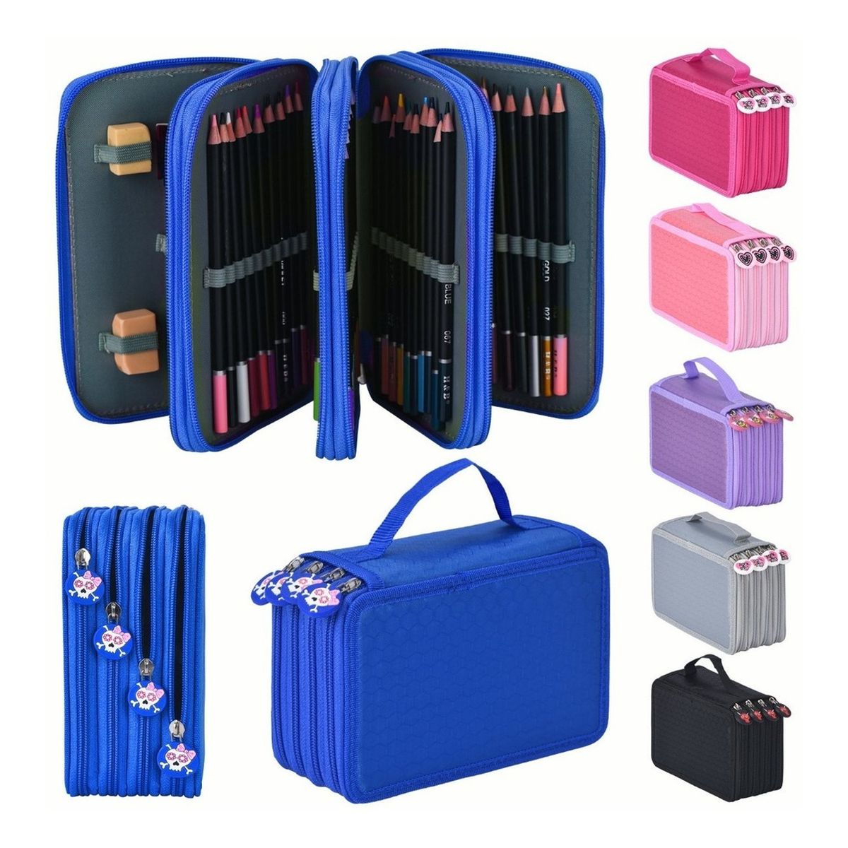 TIOZONEY - Estuche Para Lapices 72 Ranuras Lapiceras Organizadoras