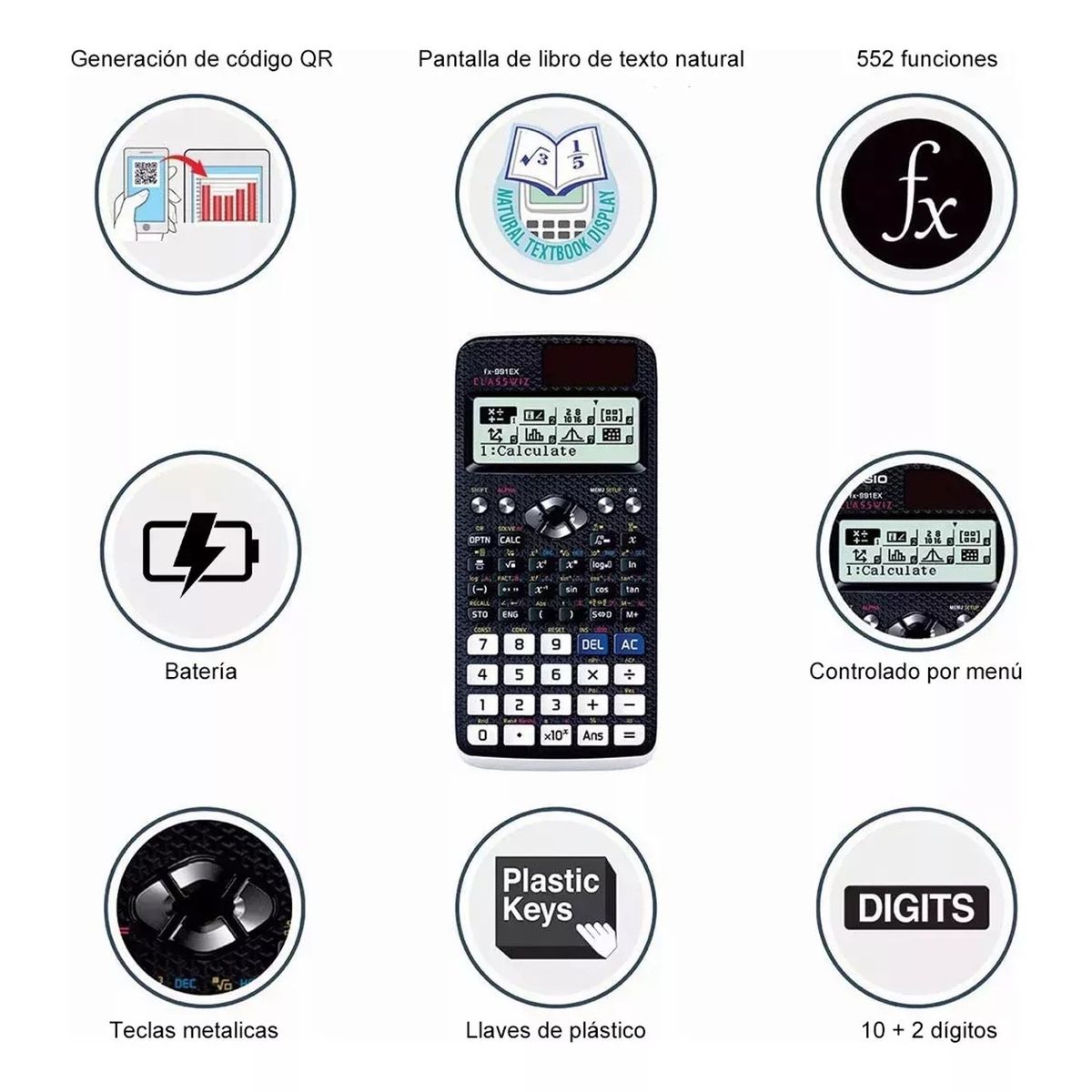 TIOZONEY - Calculadora Cientifica Y Ingeniería Fx-991ex