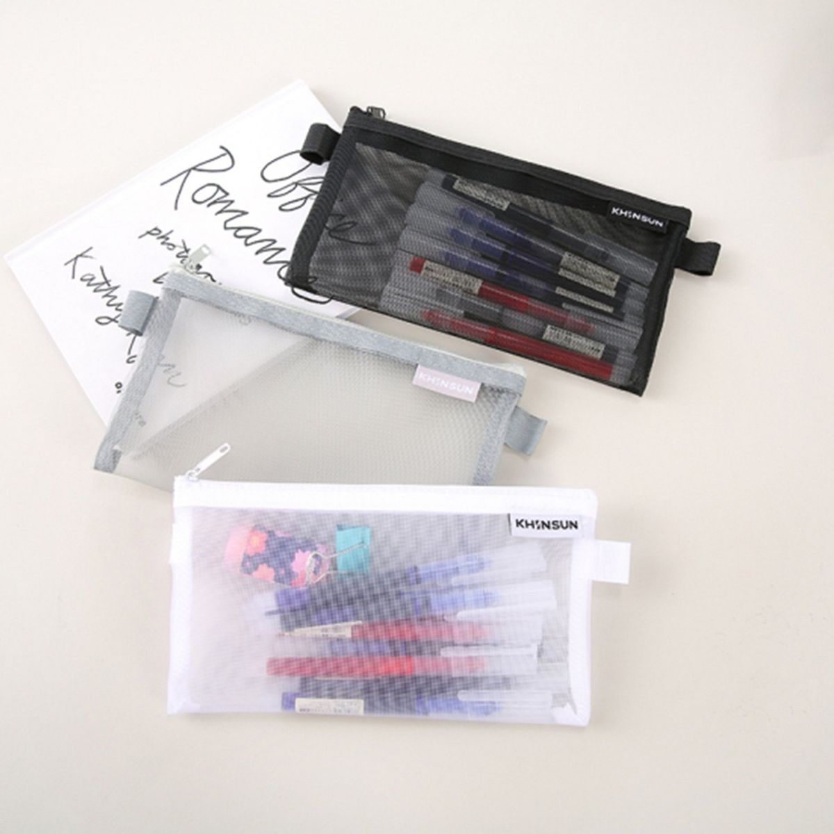 TIOZONEY - 6pcs Estuche de malla con cremalleras