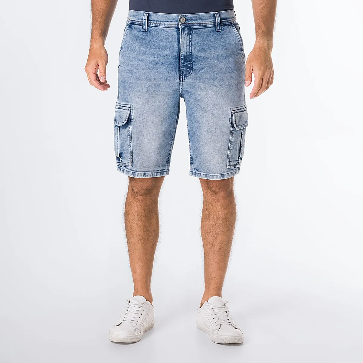 PIONIER - Bermuda Cargo Denim Stretch Marke Pionier
