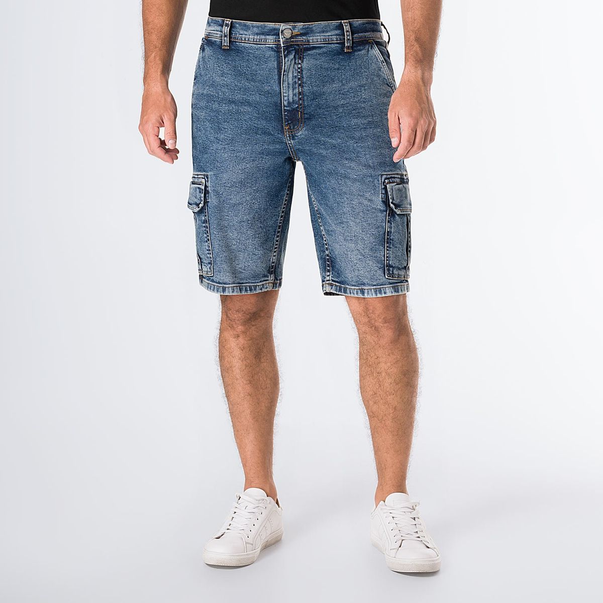 PIONIER - Bermuda Cargo Denim Stretch Marke Pionier