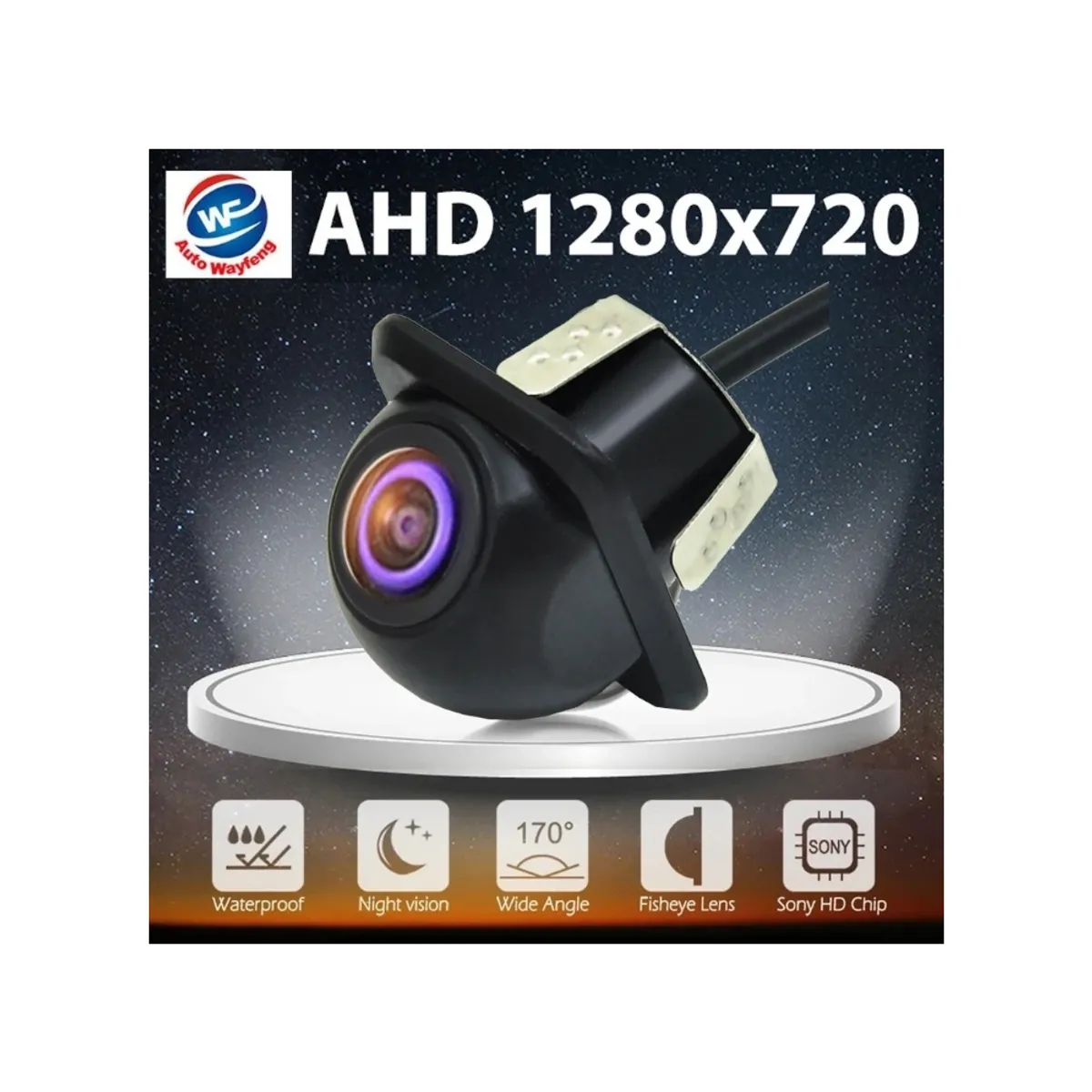 GENERICO - Camara de retroceso -modelo gota con lineas dinamicas - AHD