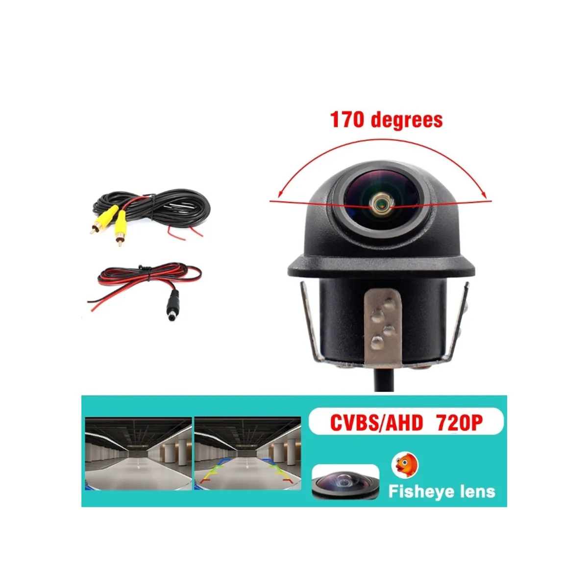 GENERICO - Camara de retroceso -modelo gota con lineas dinamicas - AHD