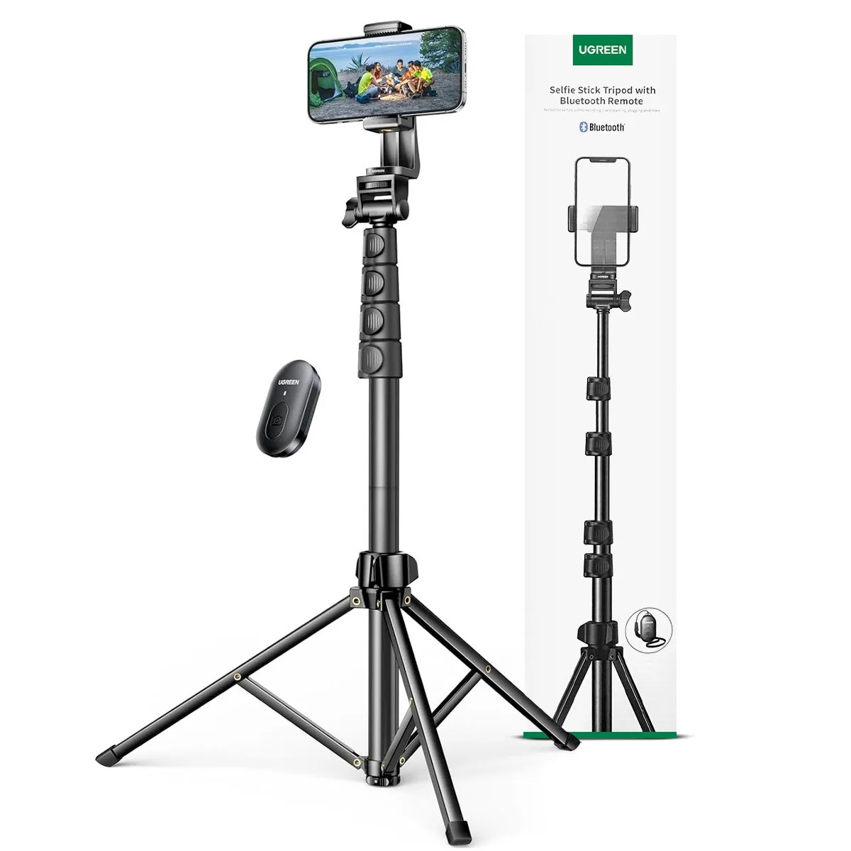 UGREEN - Tripode Selfie Stick Ugreen Profesional Soporte 2 en 1 Bluetooth