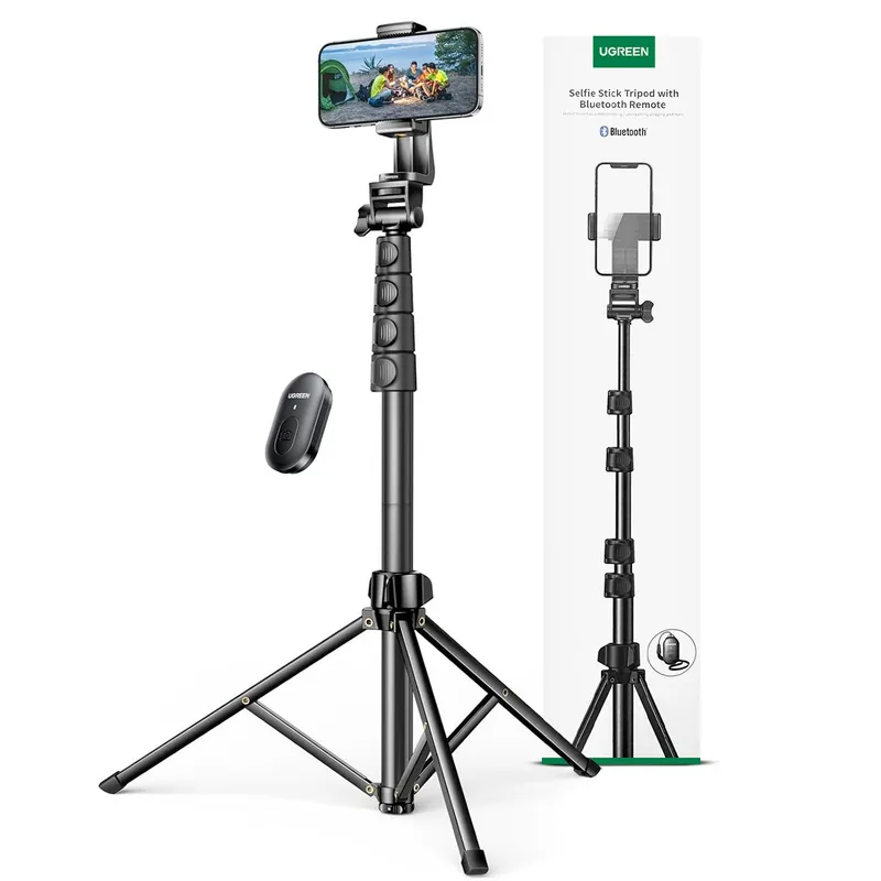 UGREEN - Tripode Selfie Stick Ugreen Profesional Soporte 2 en 1 Bluetooth