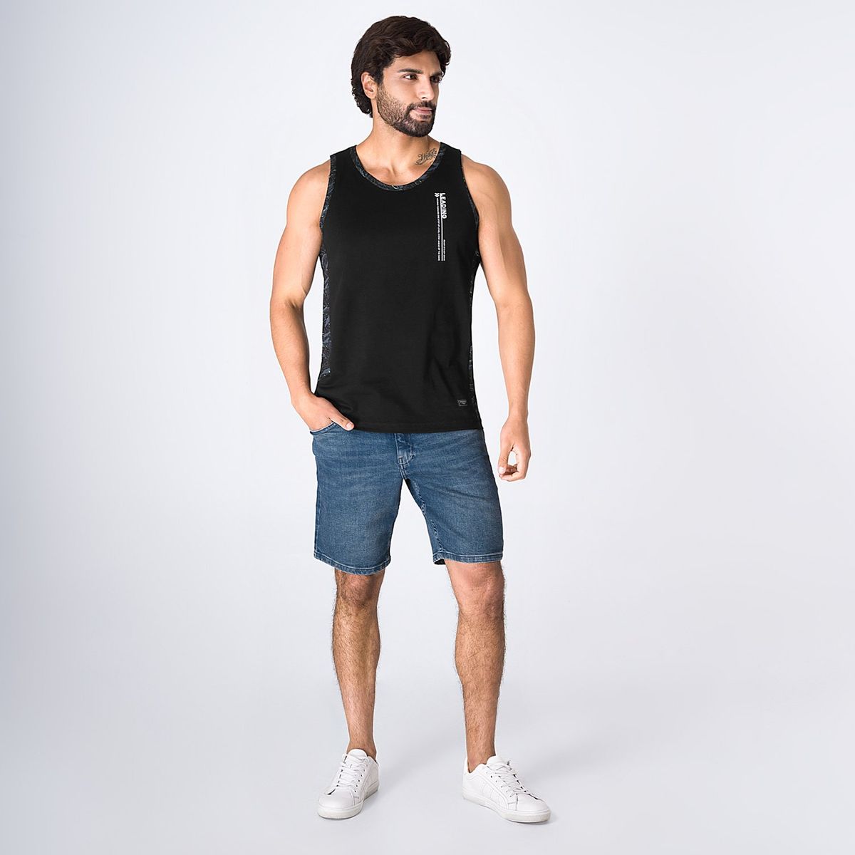 PIONIER - Bermuda Denim Stretch Leandroh Pionier