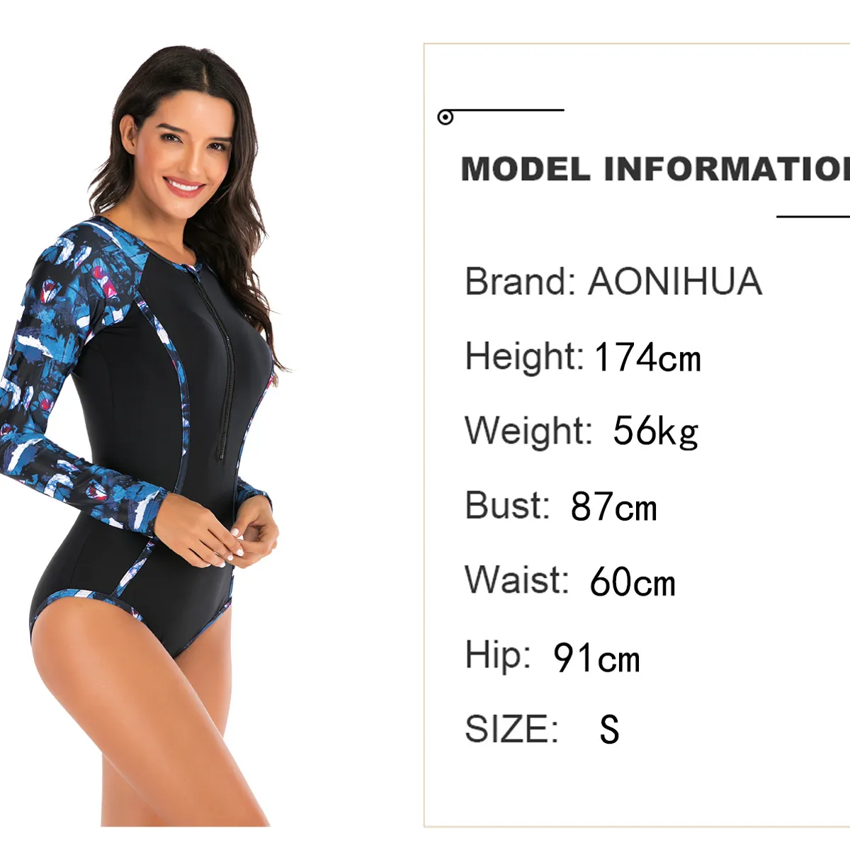 TIOZONEY - Traje De Baño Dos Piezas Manga Larga Natación