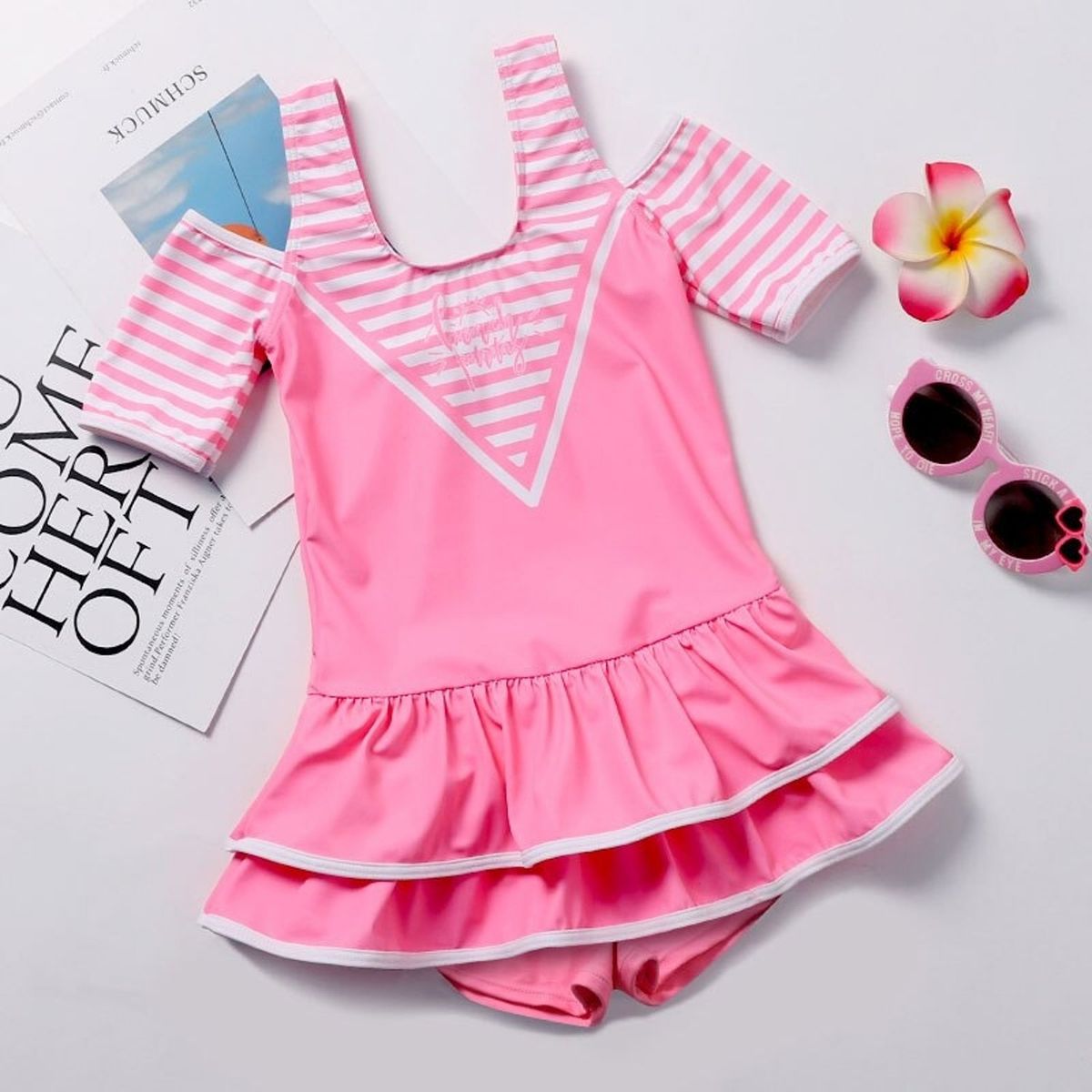 TIOZONEY - Traje de baño una pieza para niña