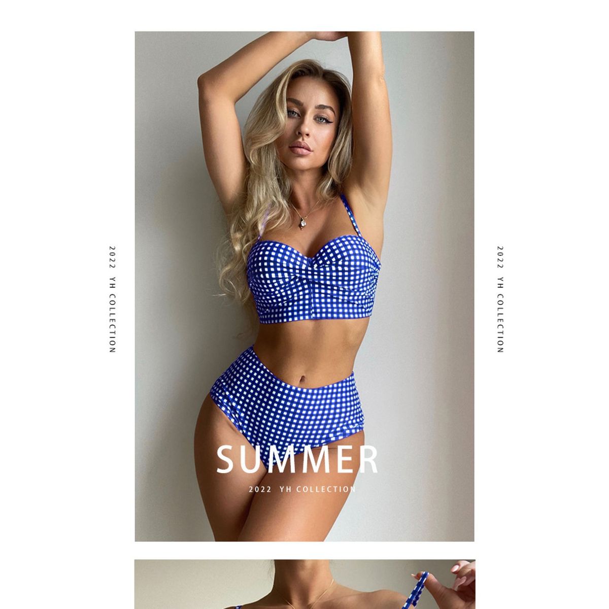 TIOZONEY - Top De Bikini Mujer - Azul marino