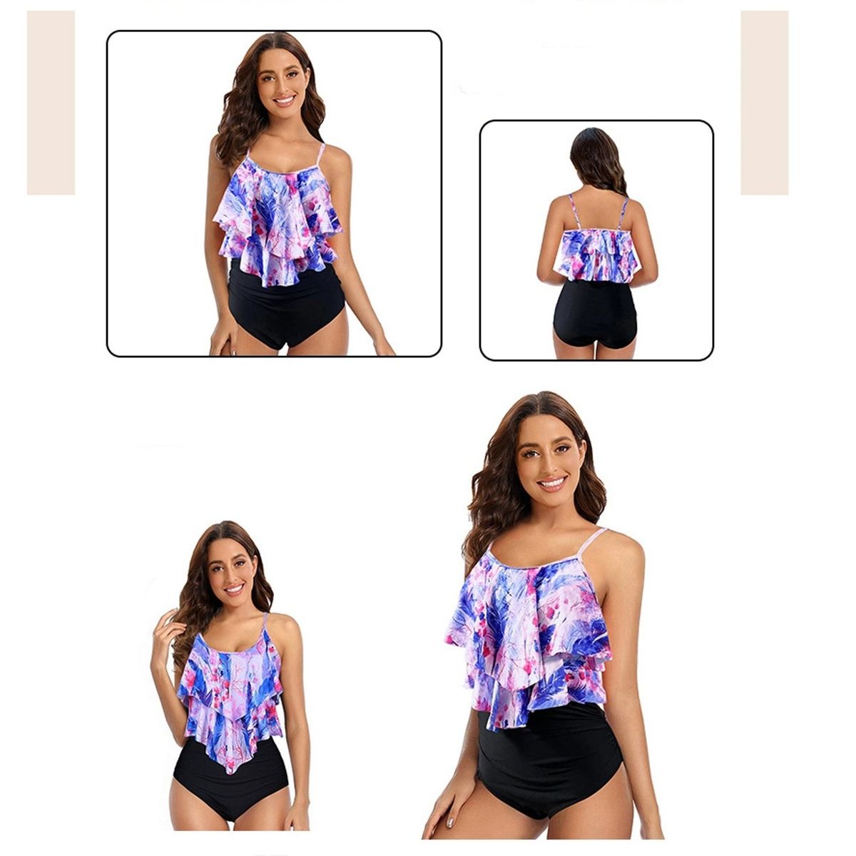 TIOZONEY - Traje de baño de dos piezas para mujer