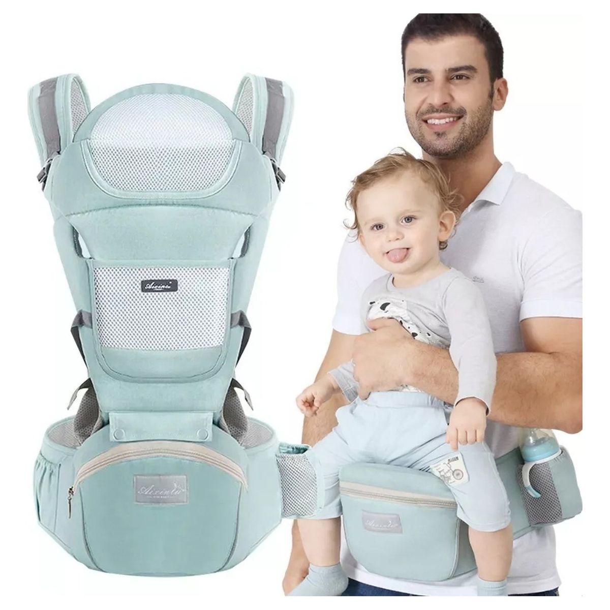 TIOZONEY - Mochila Cangurera Portabebés Ergonimica De 0-36 Meses