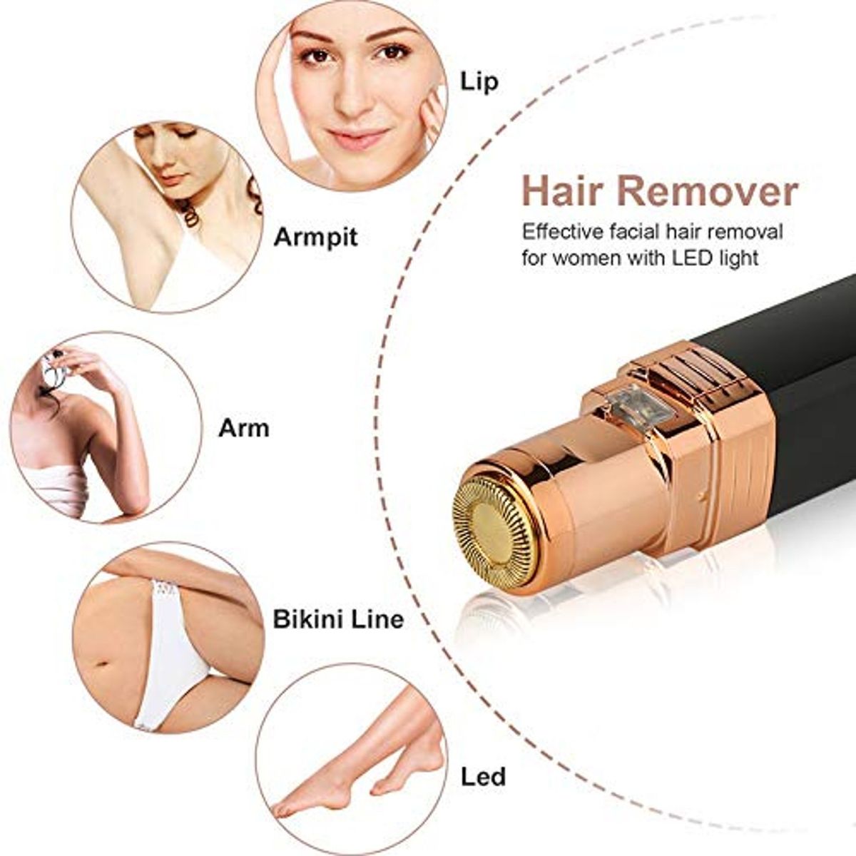 TIOZONEY - Depiladora Facial Recargable con Conexión USB de Alta Eficiencia