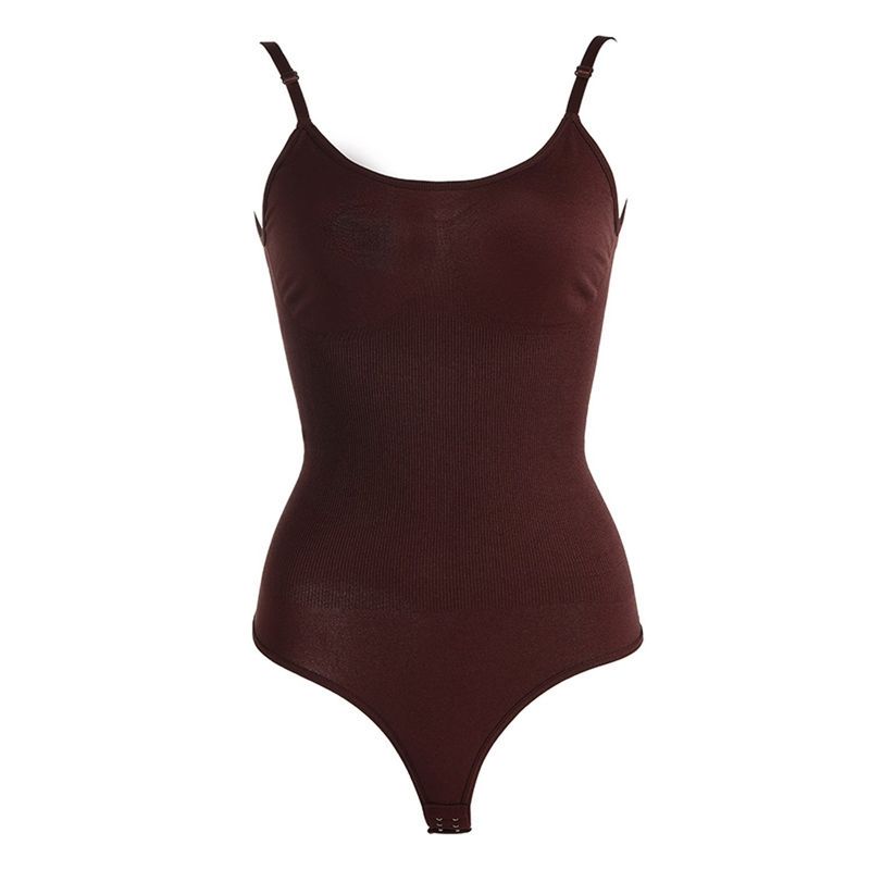 TIOZONEY - Faja Moldeadora Body Push Up - Marrón Oscuro