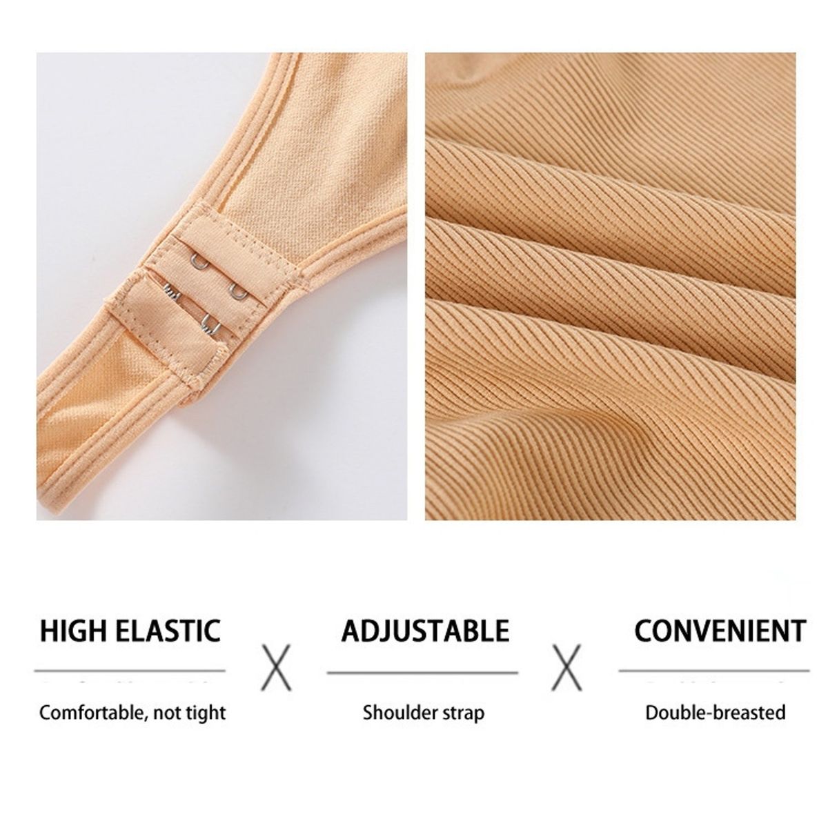 TIOZONEY - Faja Moldeadora Body Push Up - Beige