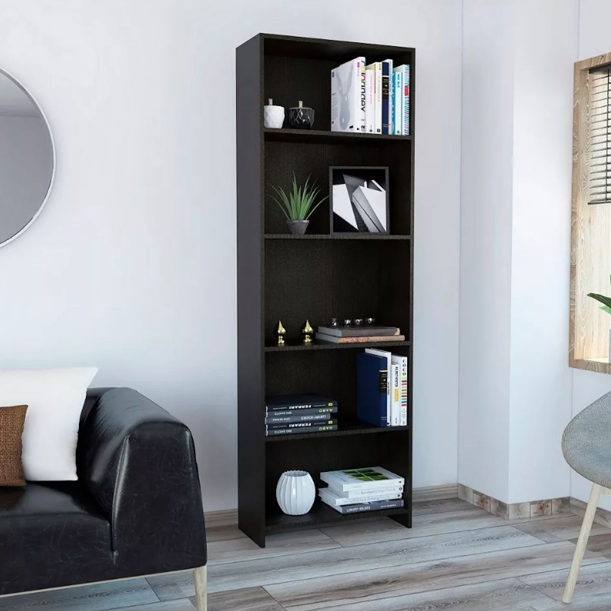 NACION MUEBLES - ESTANTE NACION MUEBLES TIM8 COLOR NEGRO