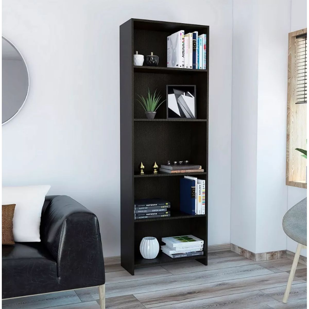 NACION MUEBLES - ESTANTE NACION MUEBLES TIM8 COLOR NEGRO