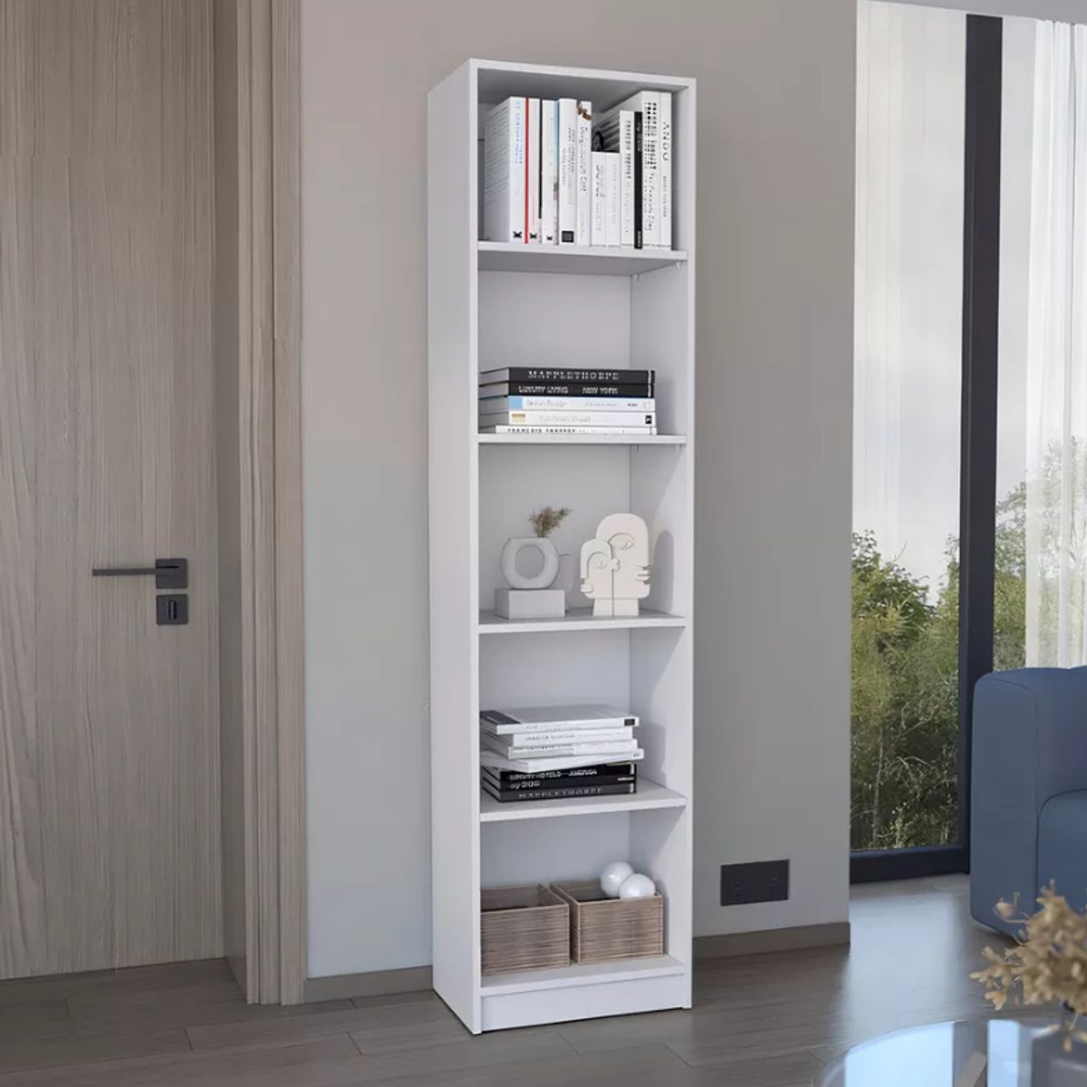 NACION MUEBLES - ESTANTE NACION MUEBLES PIRU COLOR BLANCO