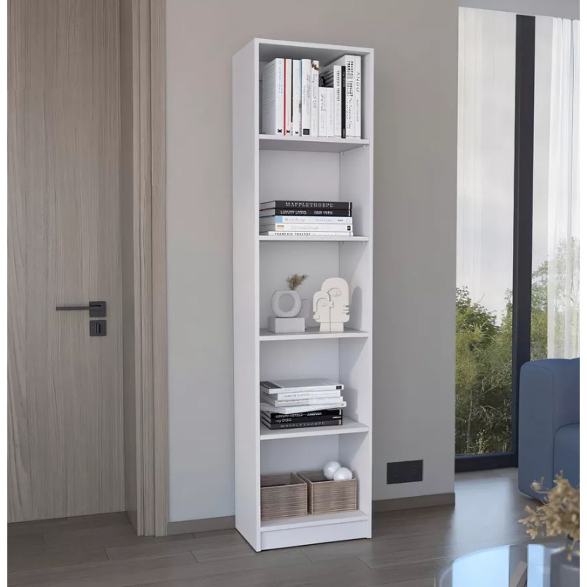 NACION MUEBLES - ESTANTE NACION MUEBLES PIRU COLOR BLANCO