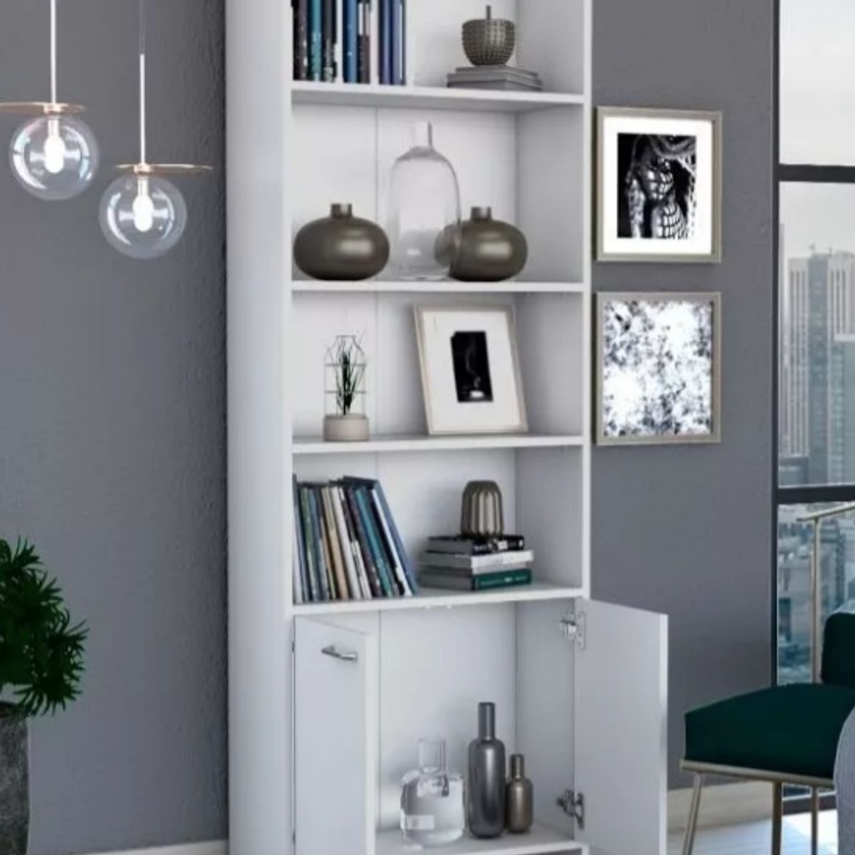 NACION MUEBLES - ESTANTE NACION MUEBLES FORGET COLOR BLANCO