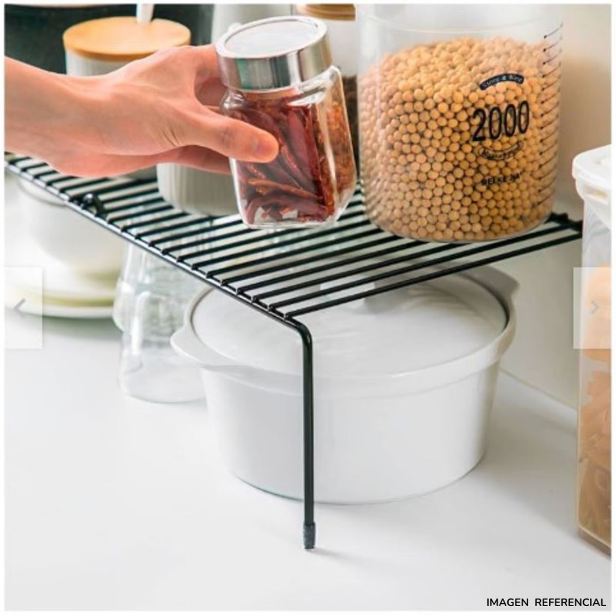 INSPIRA MARKET - Repisa Organizadora de Cocina Baño Multiuso Negro