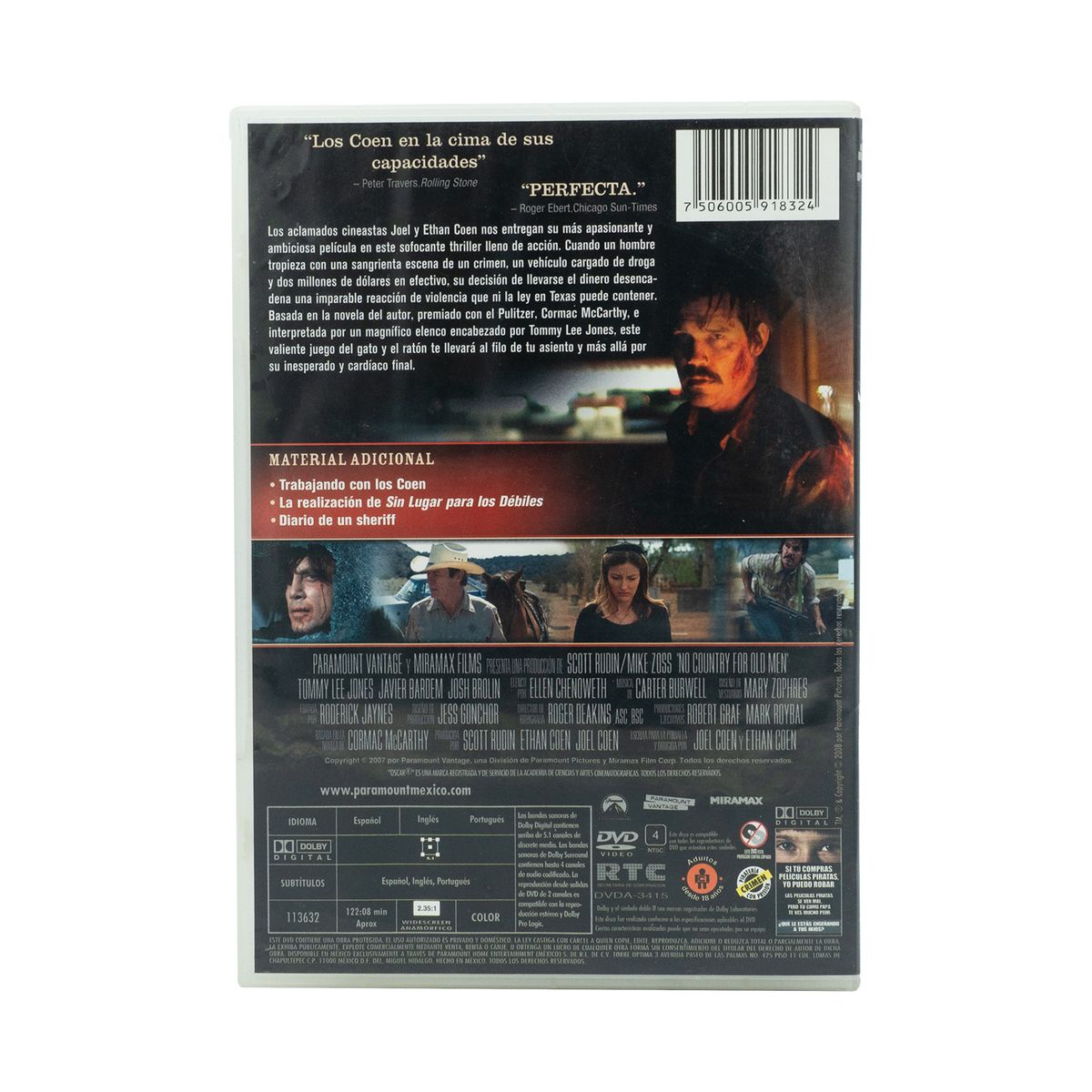 GENERICO - Dvd Original Sin Lugar Para Los Débiles