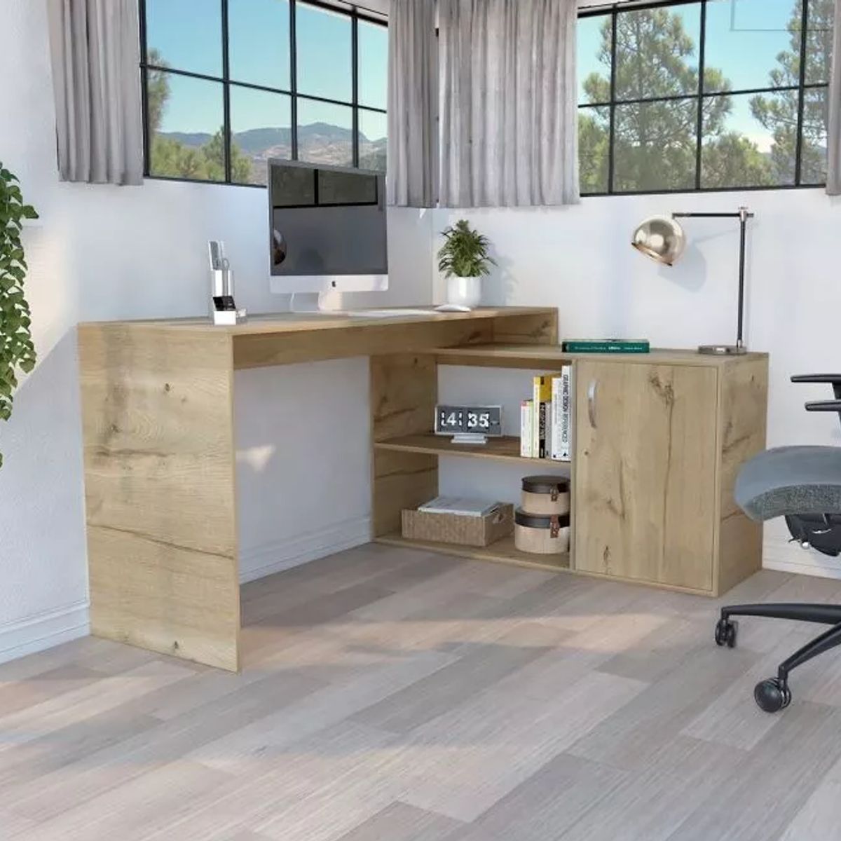 NACION MUEBLES - ESCRITORIO NACION MUEBLES OVERDUE COLOR MADERA