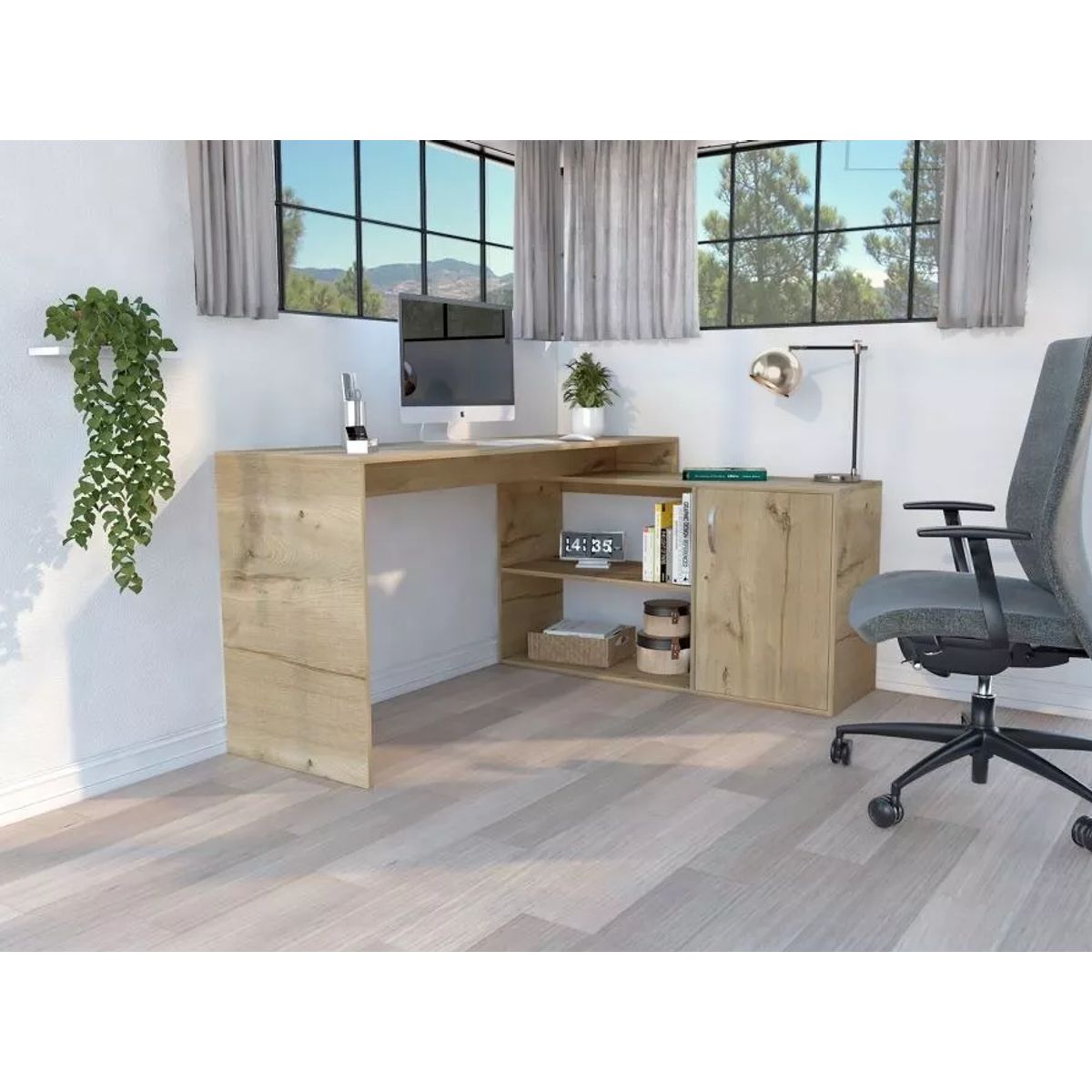 NACION MUEBLES - ESCRITORIO NACION MUEBLES OVERDUE COLOR MADERA