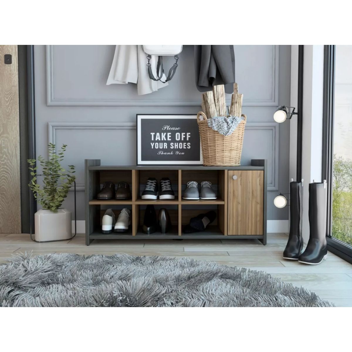 NACION MUEBLES - ZAPATERO NACION MUEBLES KRUNCHI COLOR DUNA