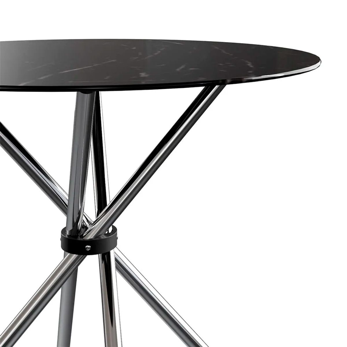 OFIDEAS - Mesa de Comedor Nodos 90 Cm Vidrio Marmoleada Ofideas