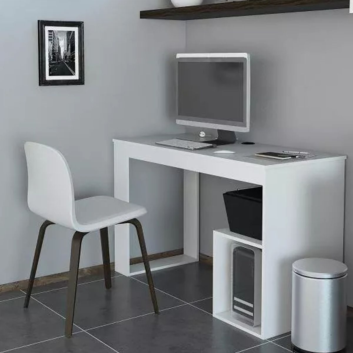 NACION MUEBLES - ESCRITORIO NACION MUEBLES MARIN COLOR BLANCO