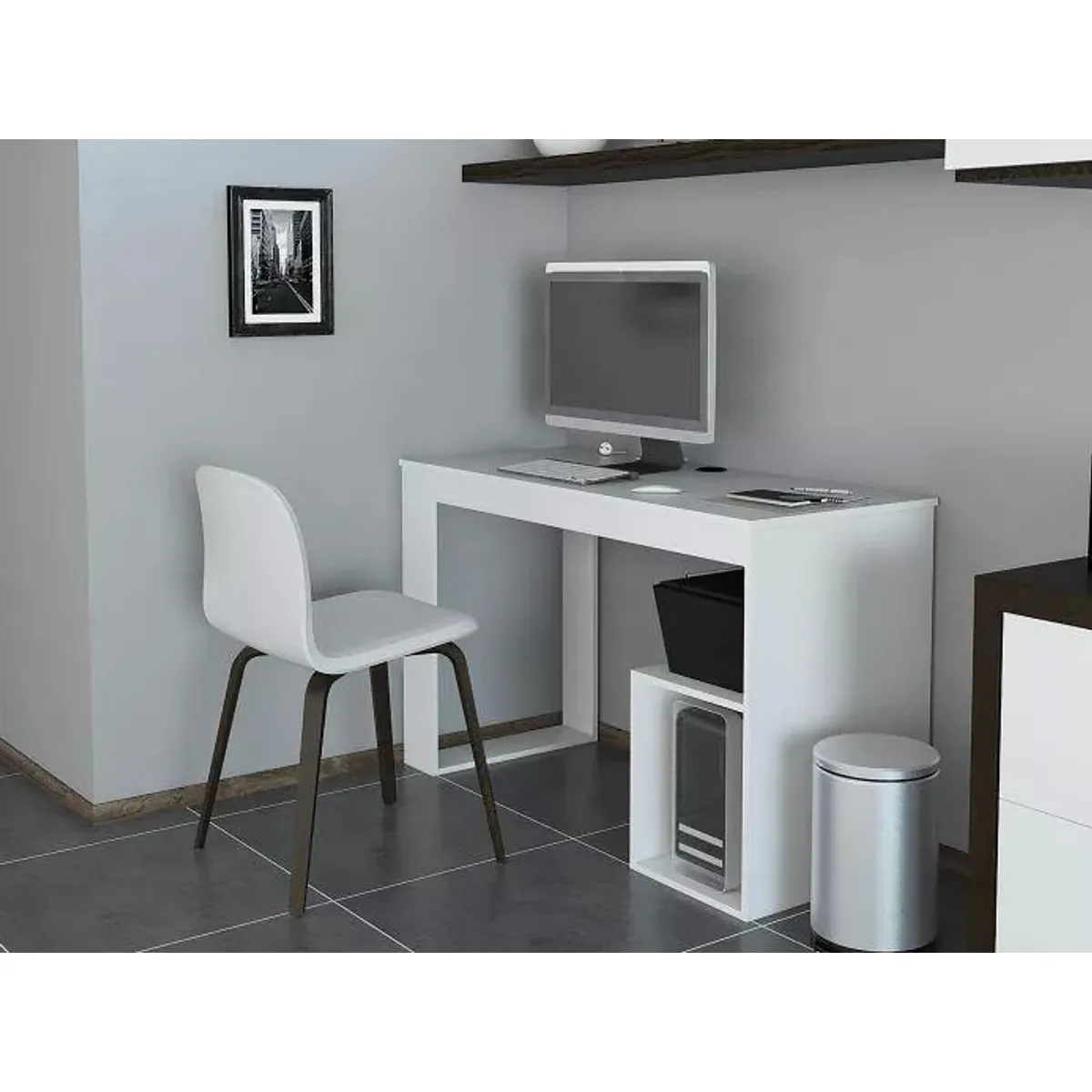 NACION MUEBLES - ESCRITORIO NACION MUEBLES MARIN COLOR BLANCO