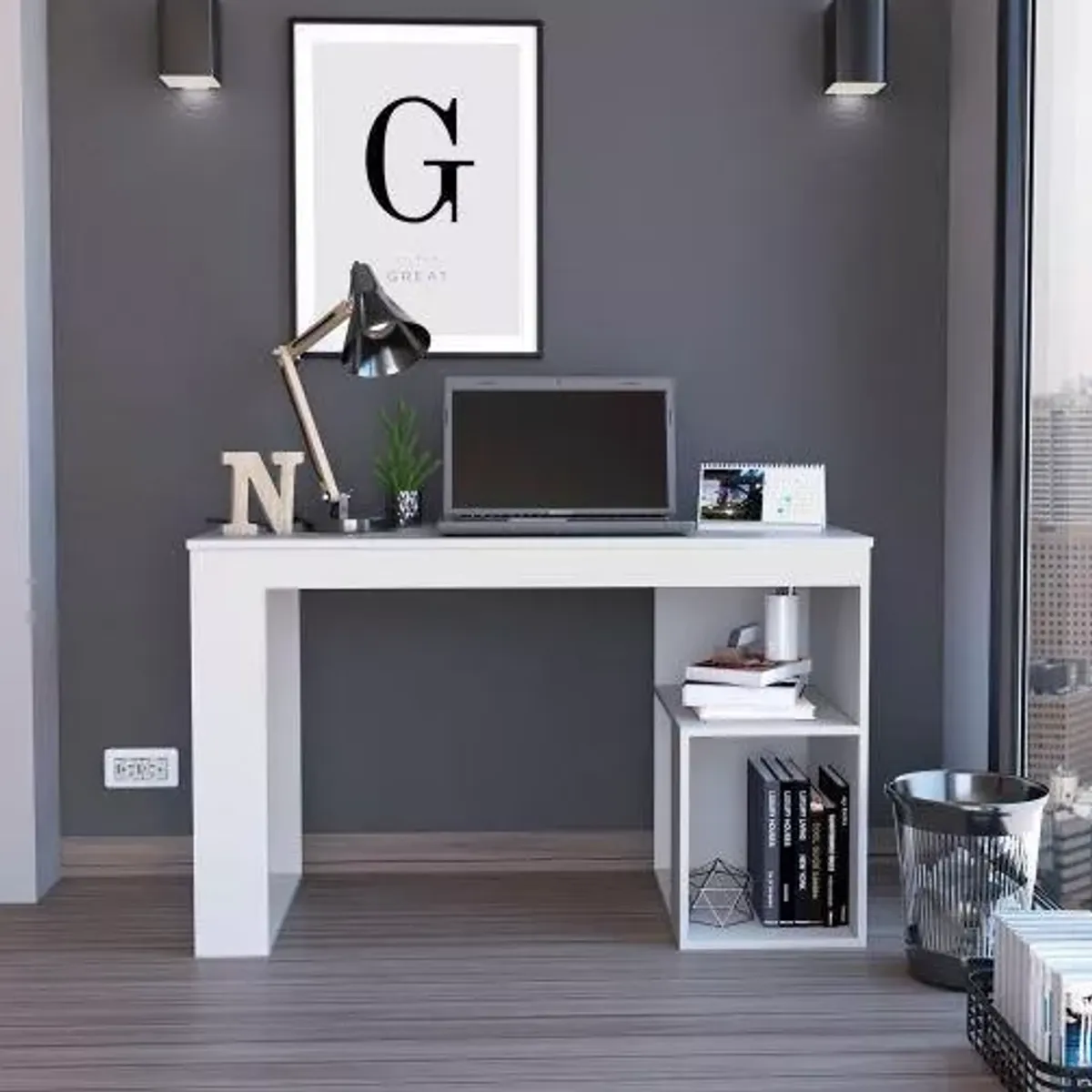 NACION MUEBLES - ESCRITORIO NACION MUEBLES MARIN COLOR BLANCO